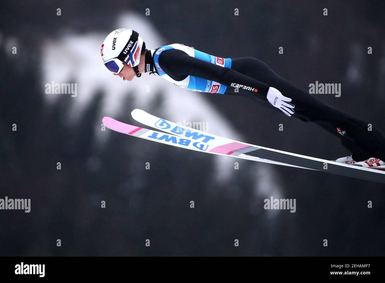 Ski Jumping - Four-hills Ski Jumping Tournament - Garmisch-Partenkirchen, Germany - December 31, 2018  Germany's Stephan Leyhe in action  REUTERS/Michael Dalder Stock Photo