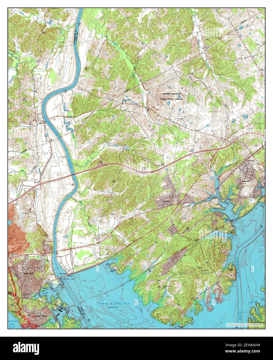 Grand Rivers Ky Map Grand Rivers Kentucky Cut Out Stock Images & Pictures - Alamy
