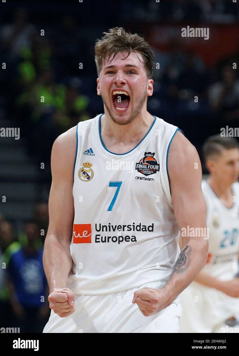 Basketball - Euroleague Final Four Final - Real Madrid vs Fenerbahce Dogus  Istanbul - Stark Arena, Belgrade, Serbia - May 20, 2018 Real Madrid's Luka  Doncic reacts REUTERS/Alkis Konstantinidis Stock Photo - Alamy