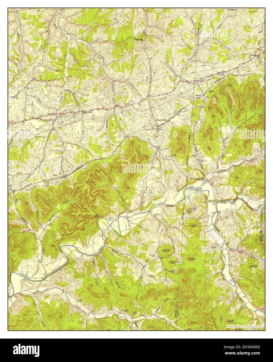 Gravel Switch, Kentucky, map 1953, 124000, United States of America by