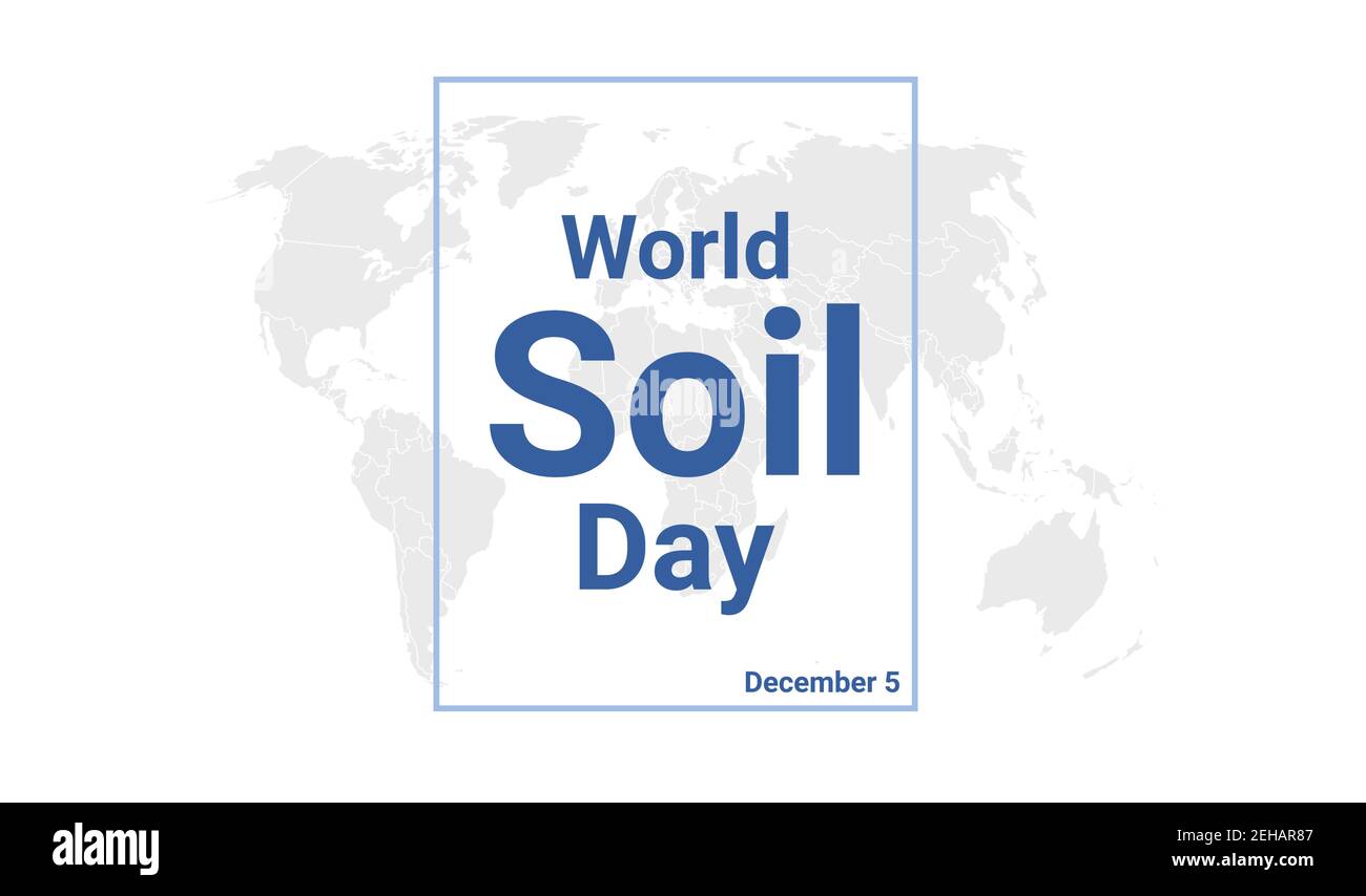 World Soil Day holiday card. December 5 graphic poster with earth globe ...
