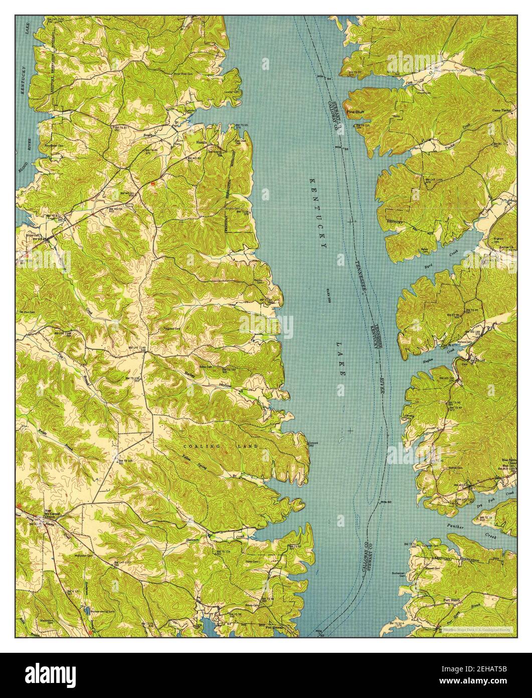 Hamlin, Kentucky, map 1950, 124000, United States of America by