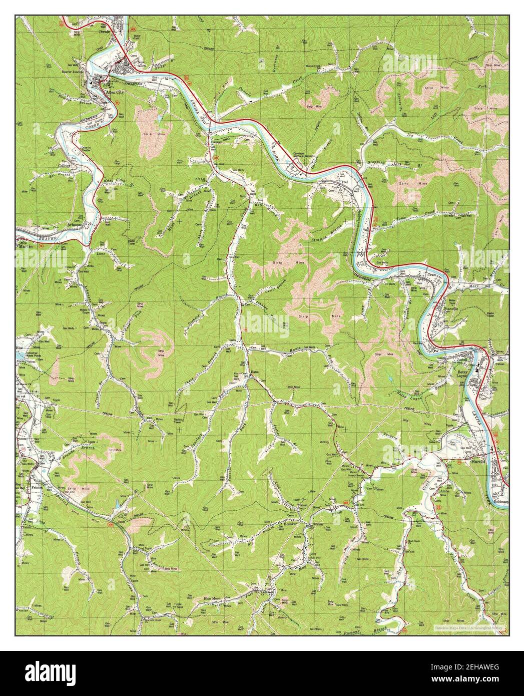 Harold, Kentucky, map 1979, 124000, United States of America by