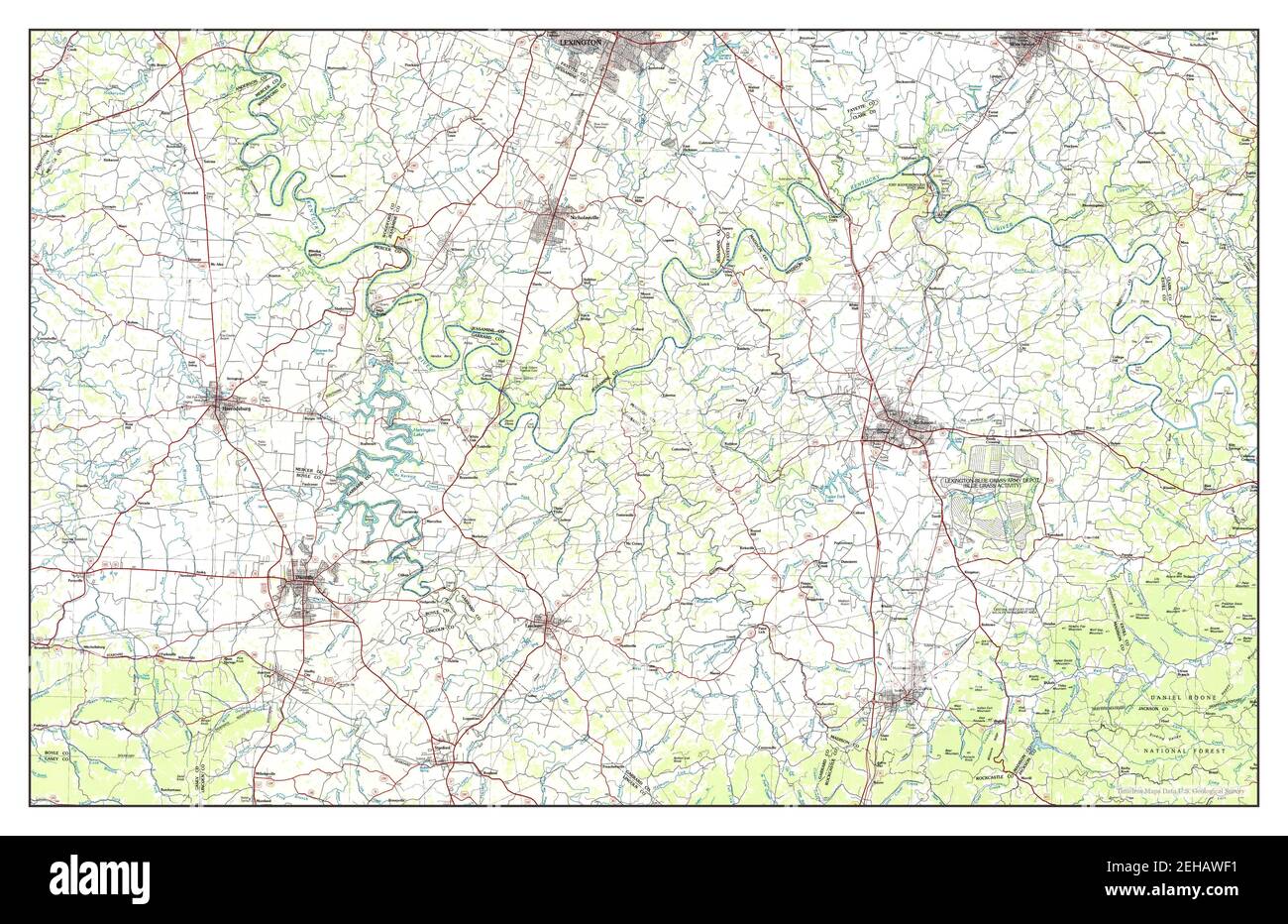 Map of harrodsburg hires stock photography and images Alamy