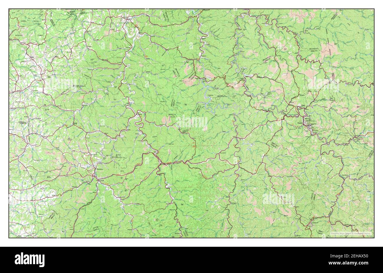 Hazard, Kentucky, map 1977, 1100000, United States of America by