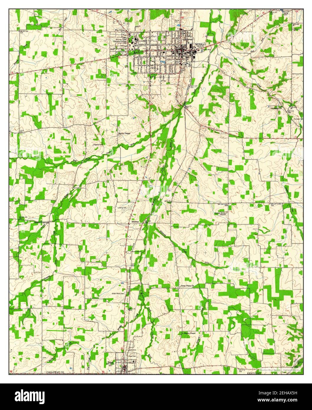 Hazel, Kentucky, map 1951, 124000, United States of America by