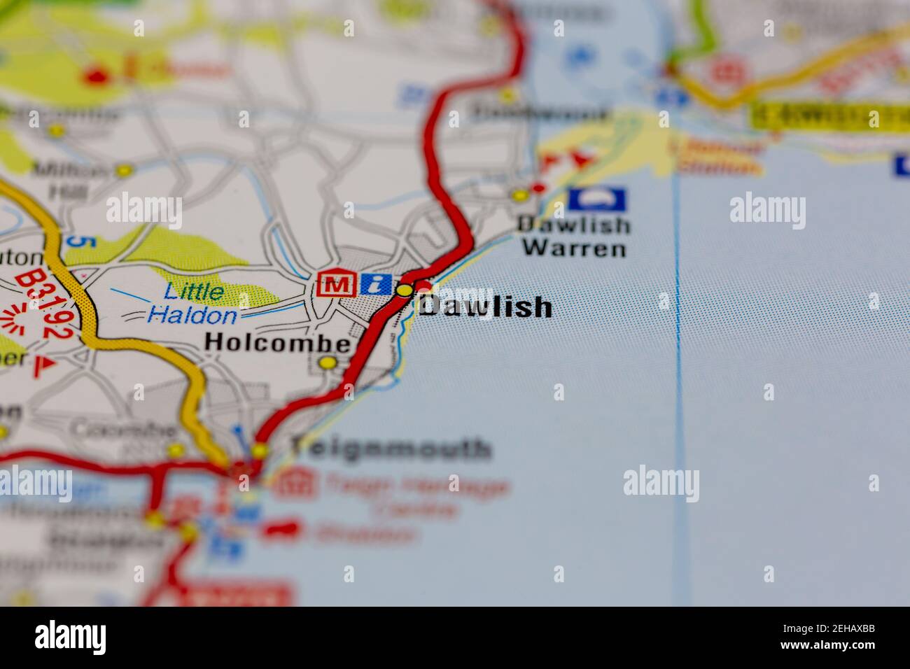 Street Map Of Dawlish Dawlish And Surrounding Areas Shown On A Road Map Or Geography Map Stock  Photo - Alamy