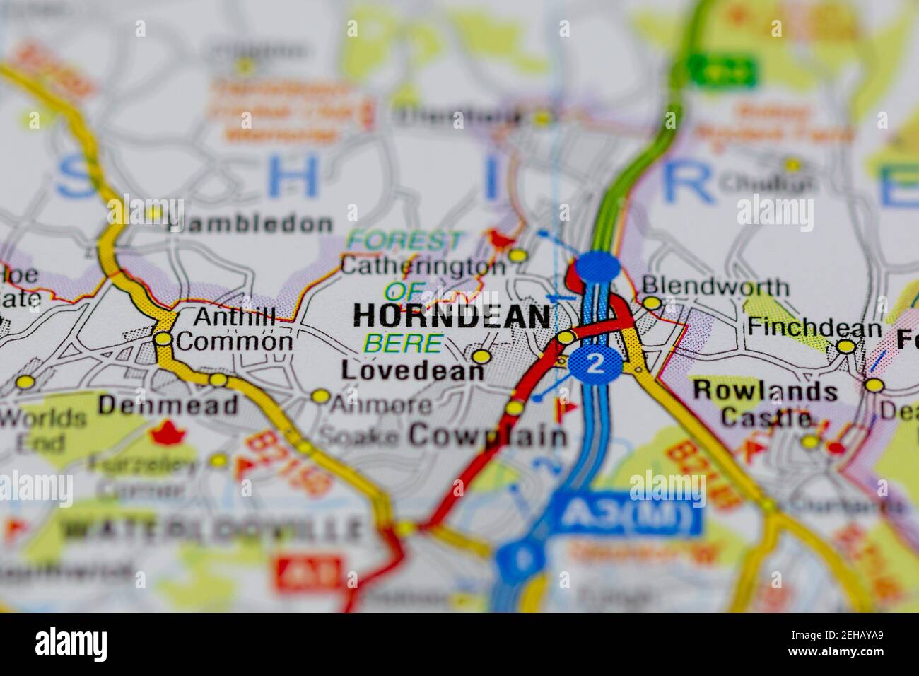 Horndean on a map hires stock photography and images Alamy