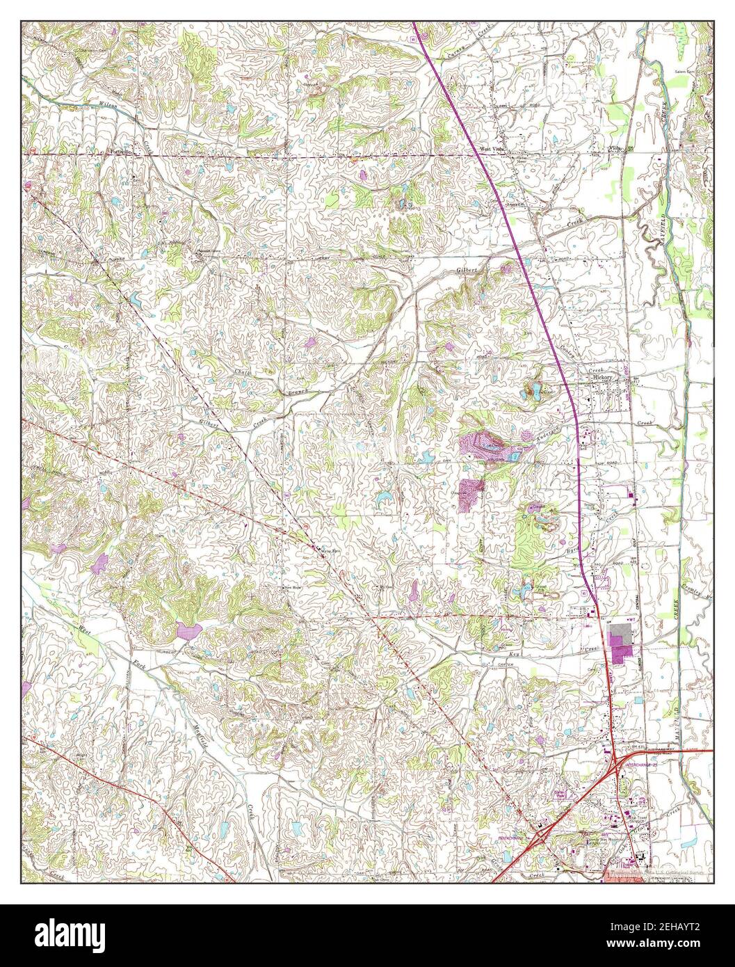 Hickory, Kentucky, map 1969, 124000, United States of America by