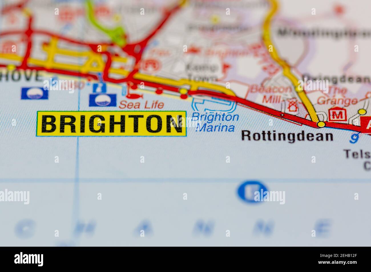Uk map brighton hi-res stock photography and images - Alamy