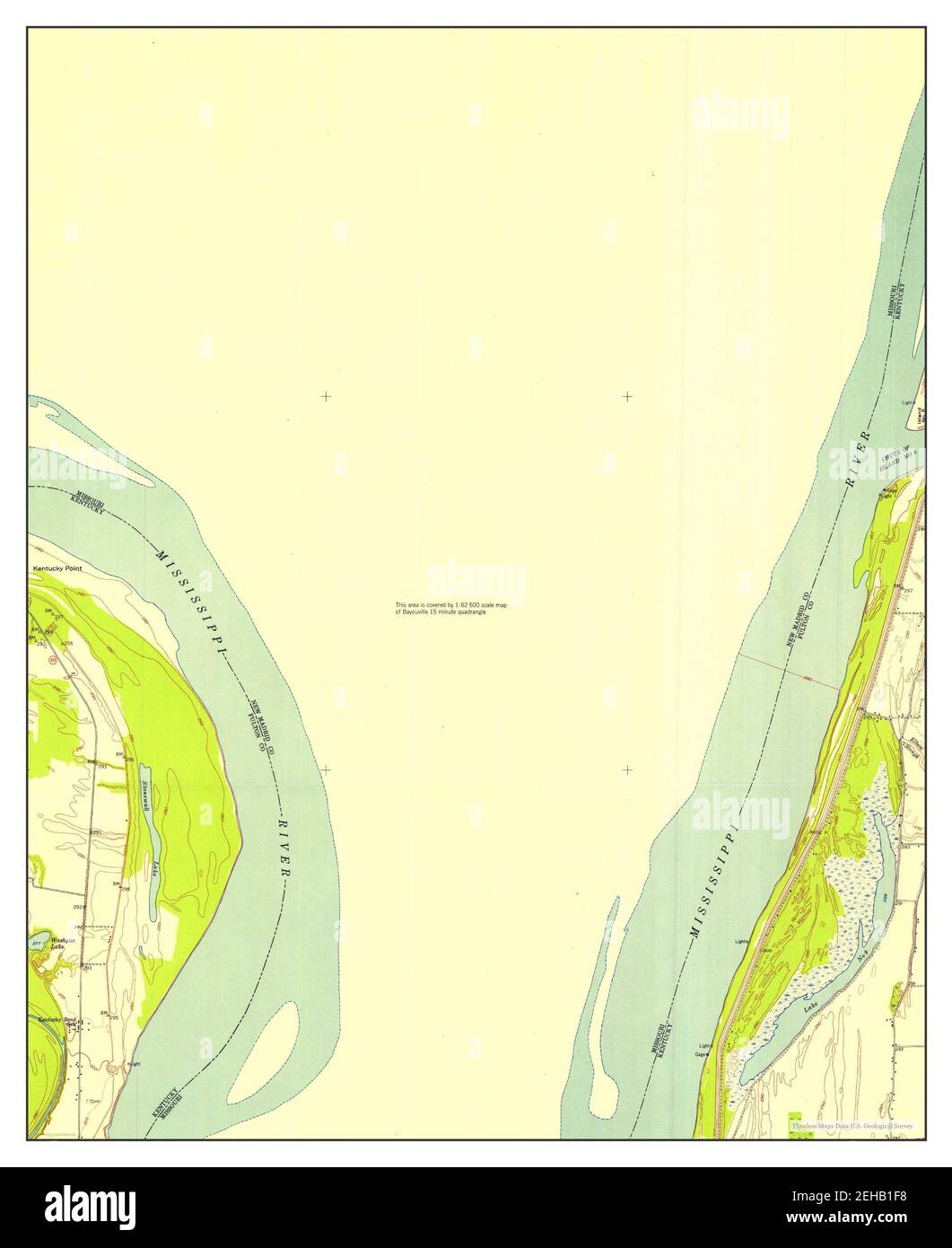 Hubbard Lake, Kentucky, map 1951, 124000, United States of America by Timeless Maps, data U.S