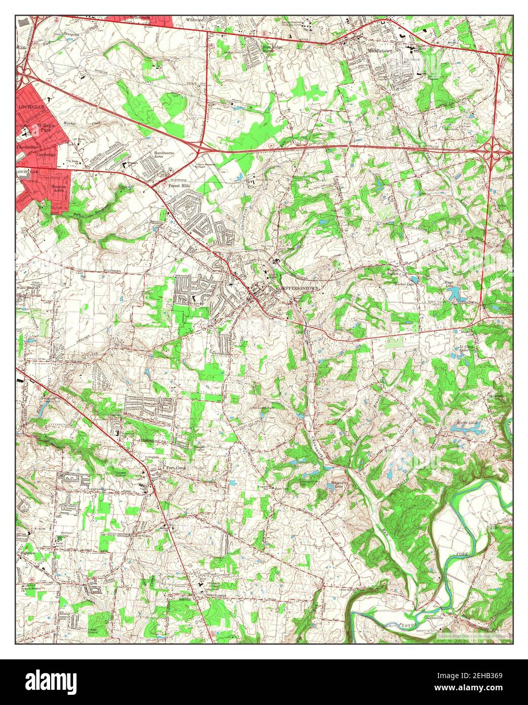 Map of jeffersontown hires stock photography and images Alamy
