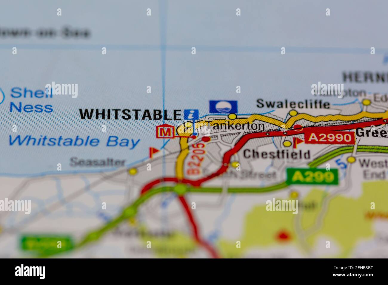 Whitstable on a map hires stock photography and images Alamy