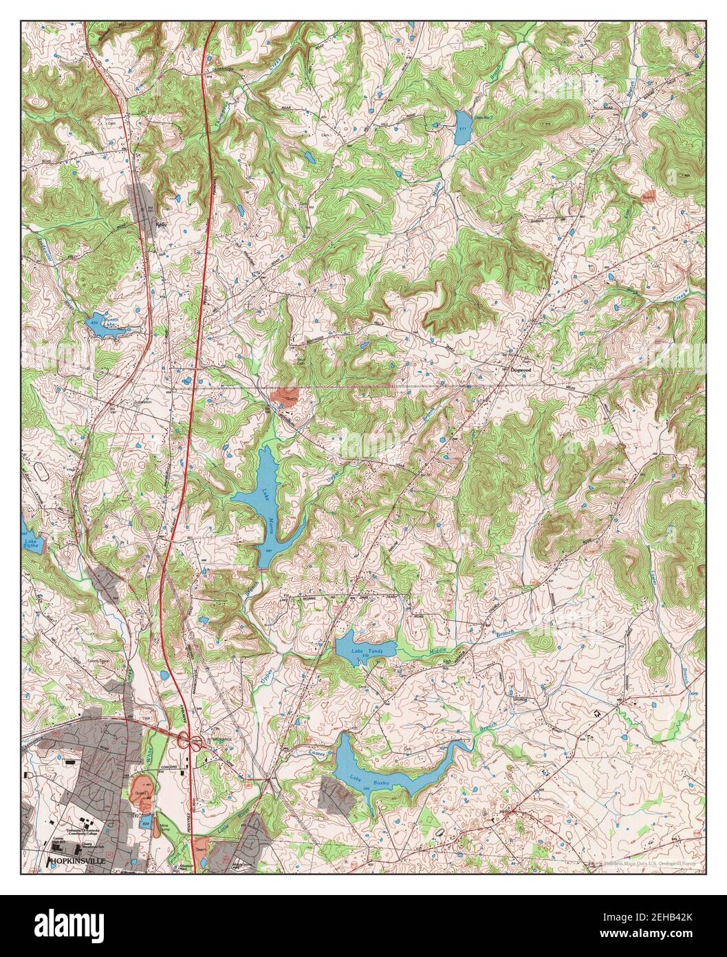 Kelly, Kentucky, map 1993, 124000, United States of America by