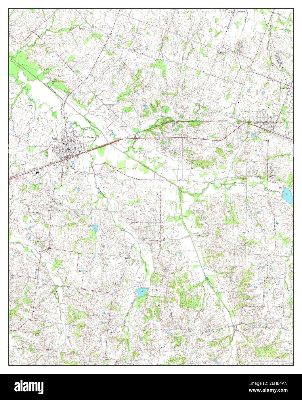La Center, Kentucky, map 1975, 124000, United States of America by
