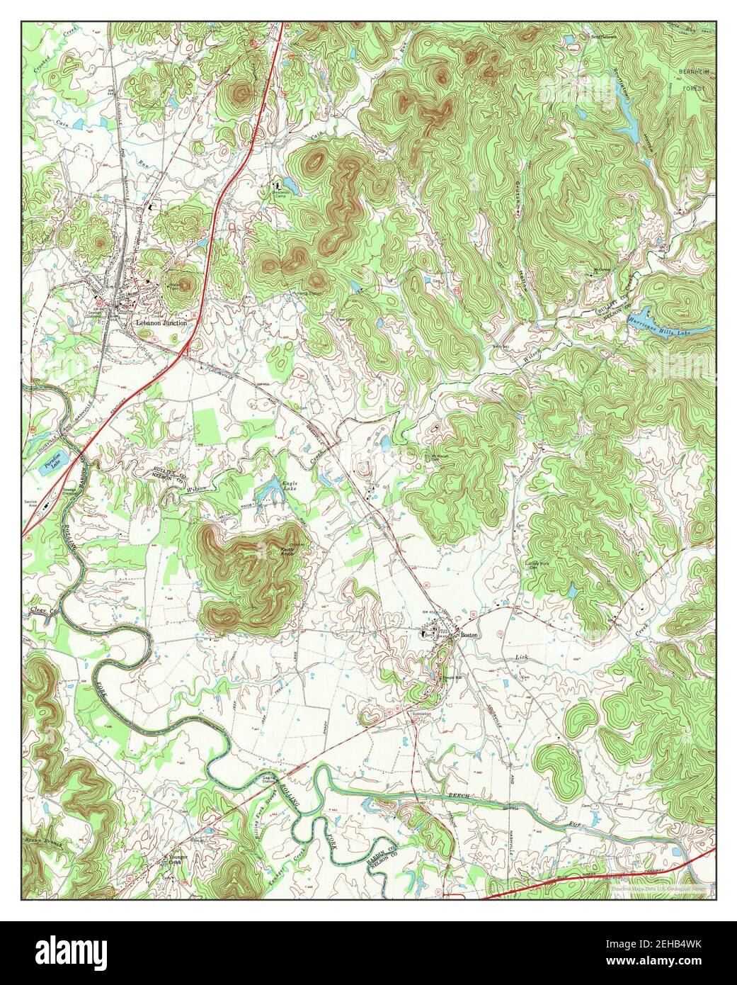 Map of lebanon kentucky Cut Out Stock Images & Pictures Alamy