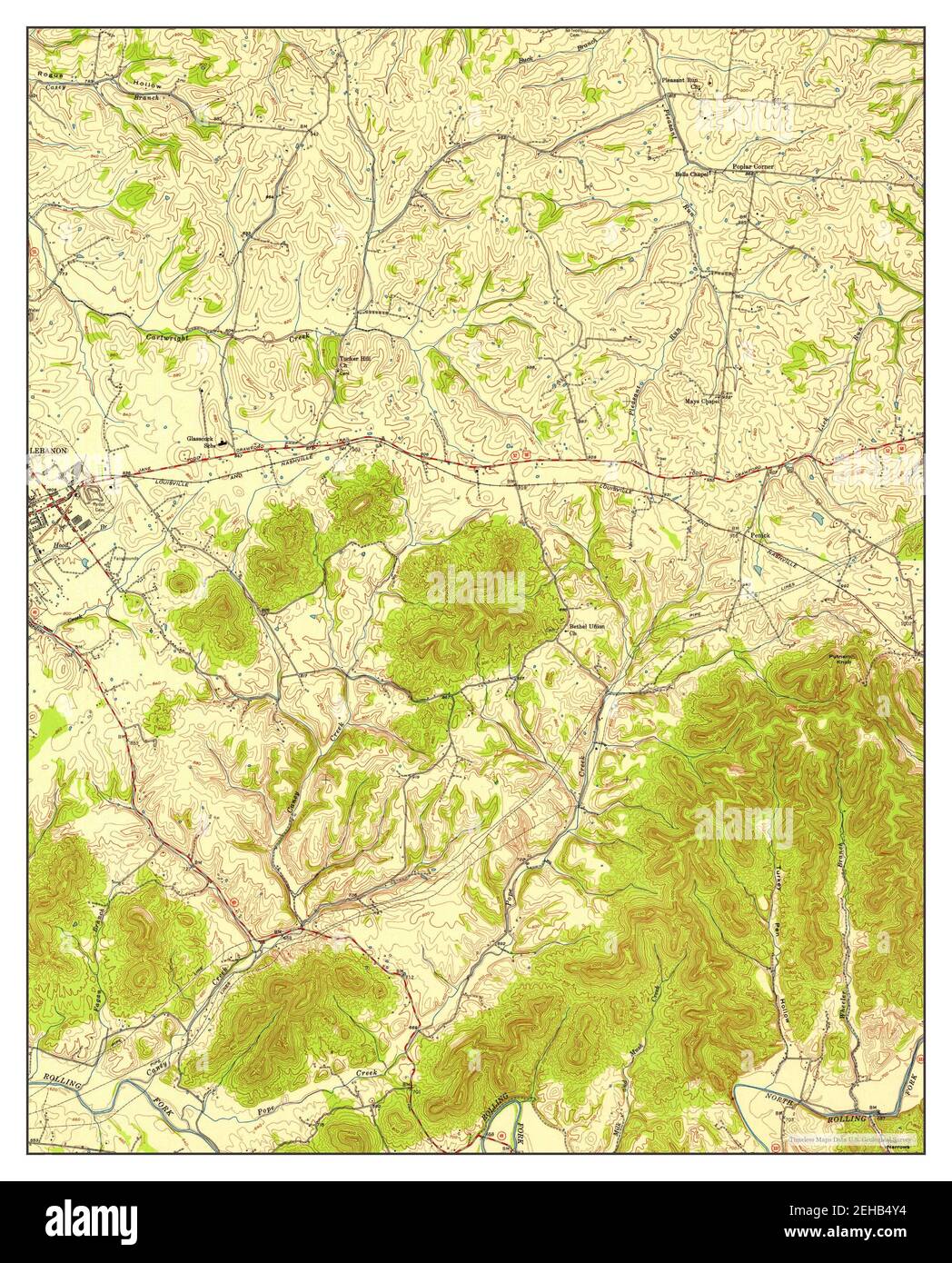 Lebanon kentucky map hires stock photography and images Alamy