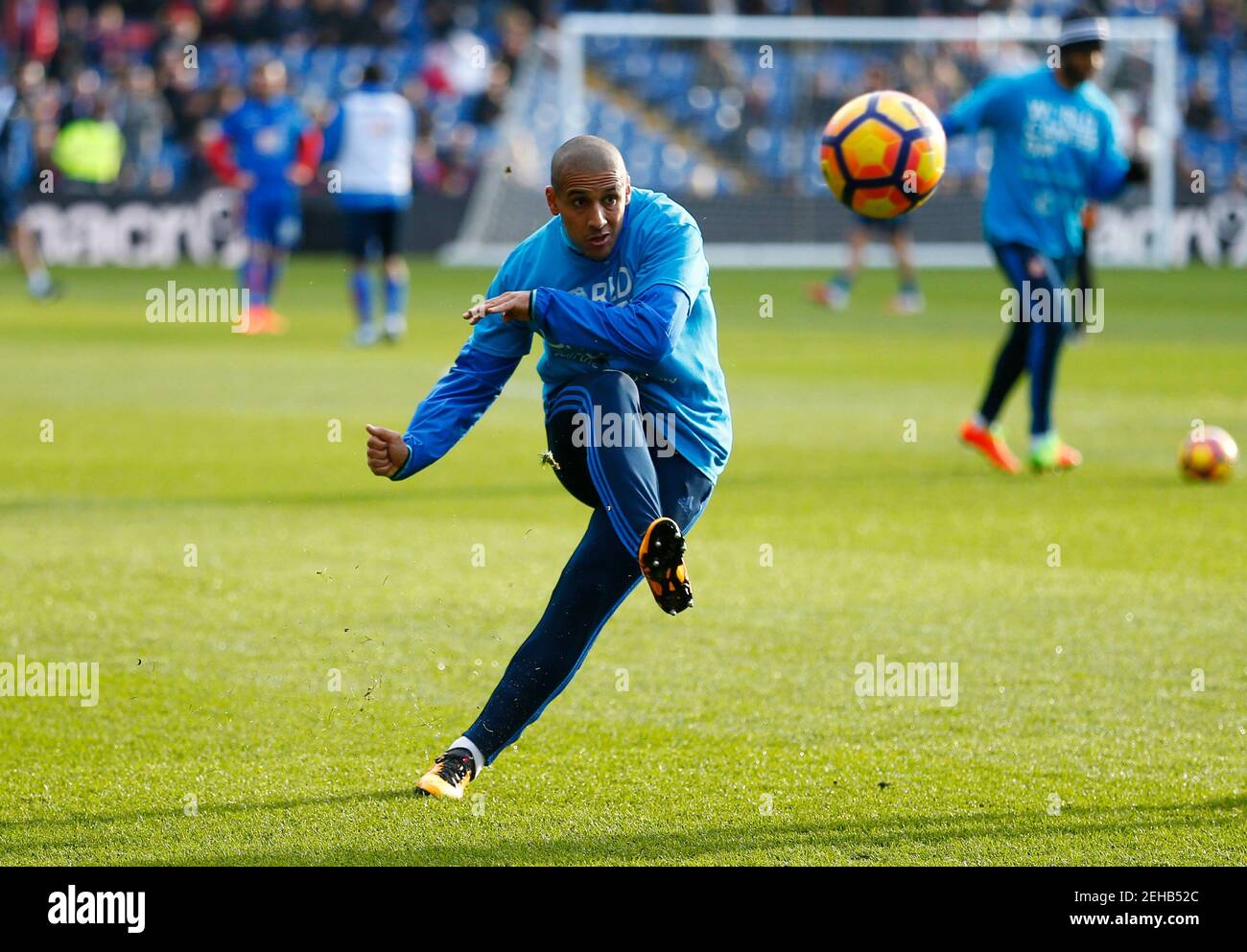 Britain Football Soccer - Crystal Palace v Sunderland - Premier League - Selhurst Park - 4/2/17 Sunderland's Wahbi Khazri warms up before the match  Reuters / Andrew Winning Livepic EDITORIAL USE ONLY. No use with unauthorized audio, video, data, fixture lists, club/league logos or 'live' services. Online in-match use limited to 45 images, no video emulation. No use in betting, games or single club/league/player publications.  Please contact your account representative for further details. Stock Photo