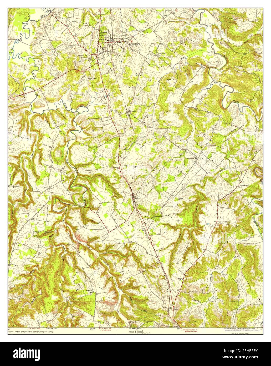 Lewisburg map hires stock photography and images Alamy