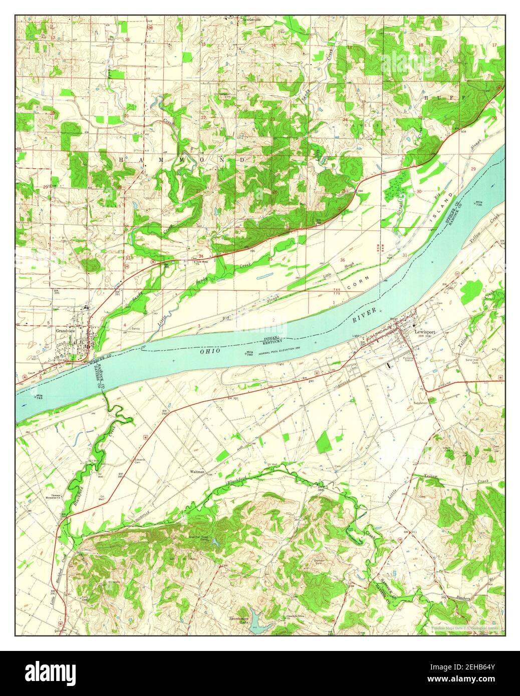 Lewisport, Kentucky, map 1960, 124000, United States of America by