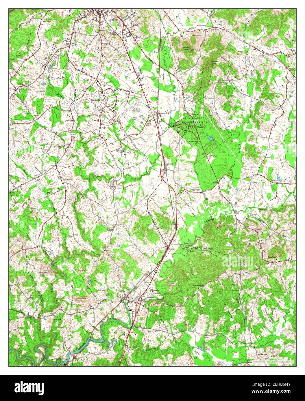 Lily, Kentucky, map 1961, 124000, United States of America by Timeless