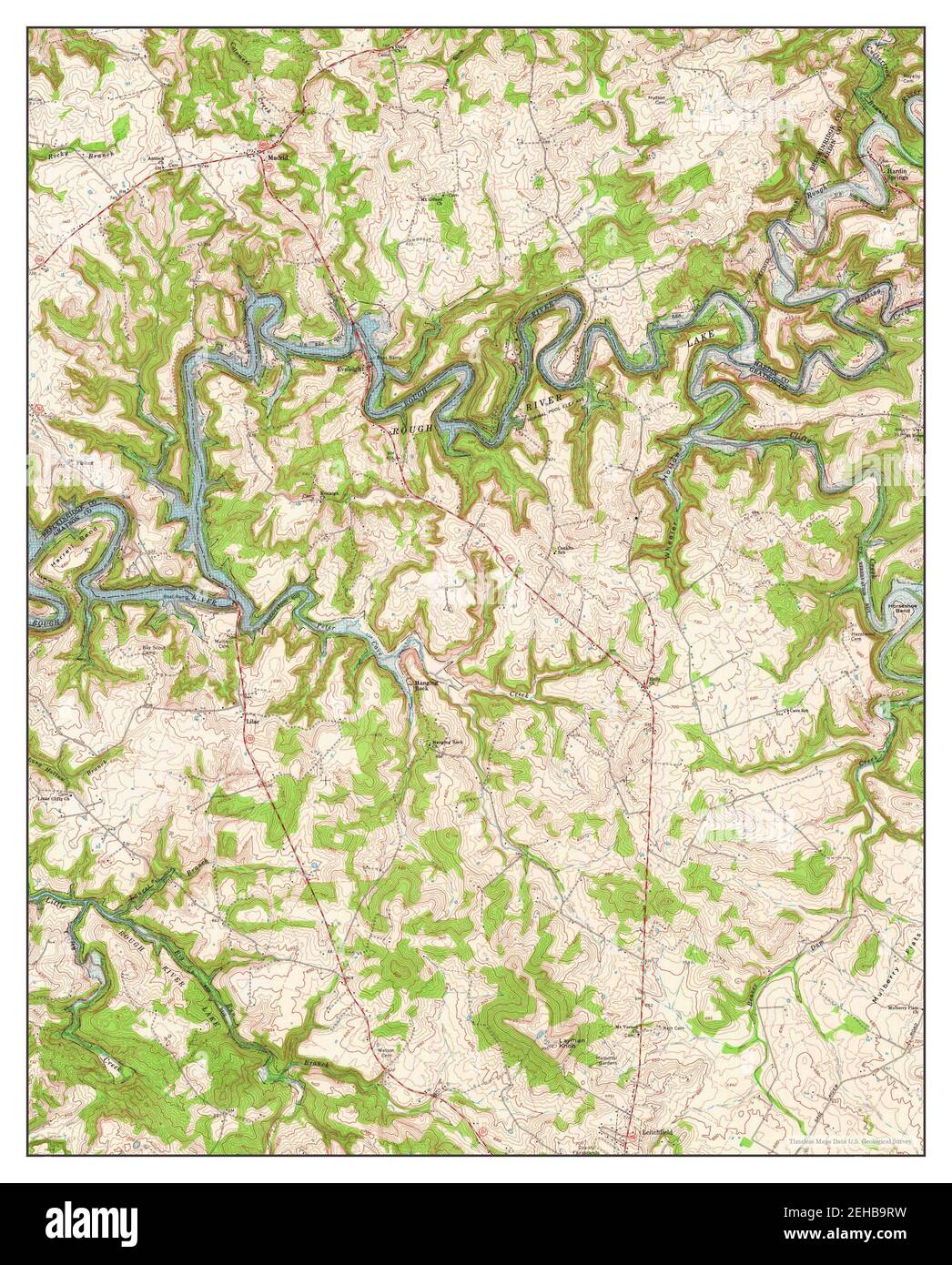 Madrid, Kentucky, map 1963, 124000, United States of America by