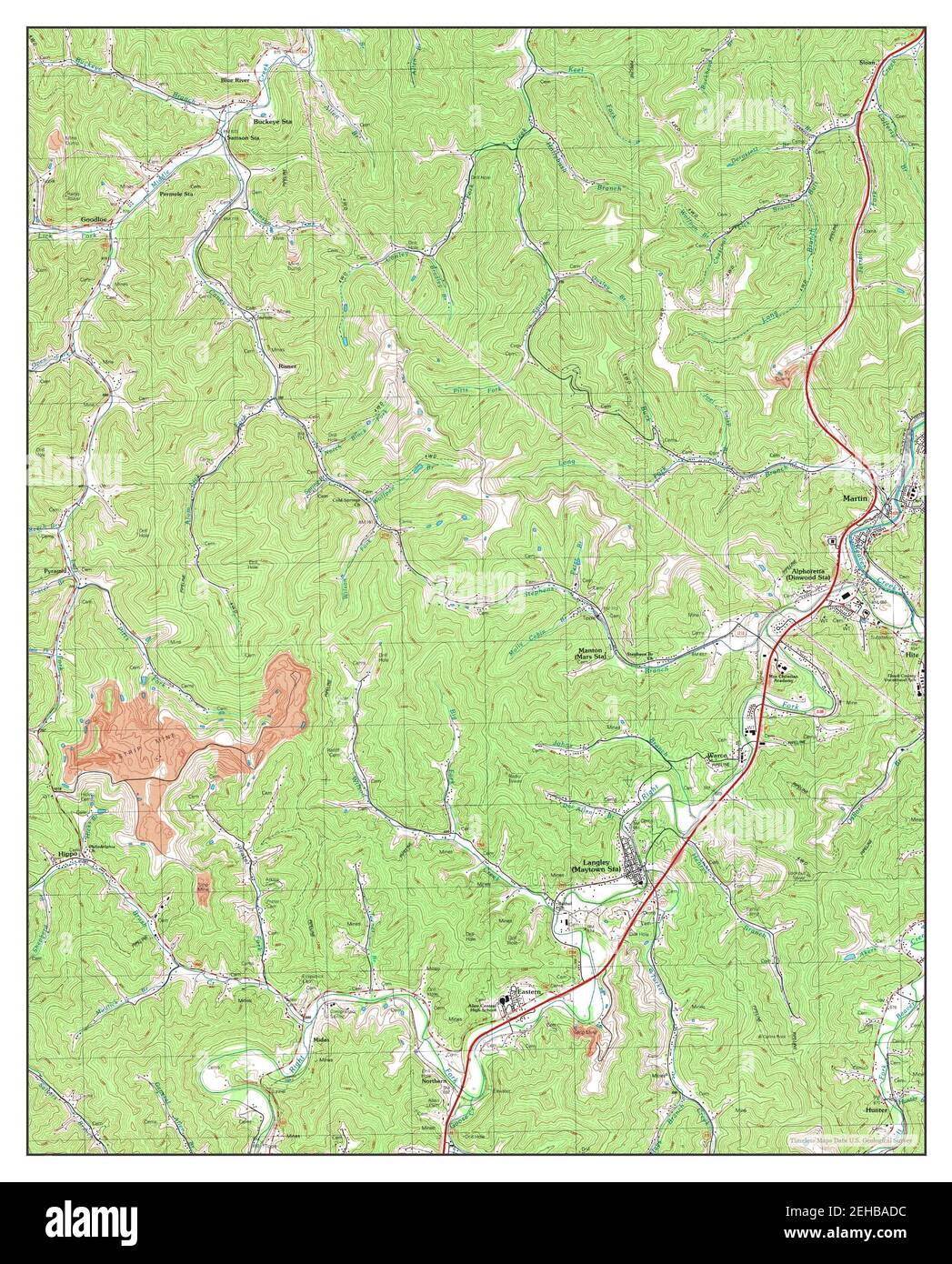 Martin, Kentucky, map 1992, 124000, United States of America by