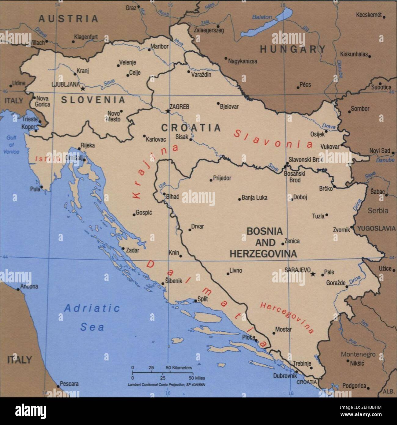 Outline Map Of Slovenia Croatia And Bosnia And Hercegovina Cropped Outline Map Of Slovenia Croatia And Bosnia And Hercegovina Cropped 2EHBBHM