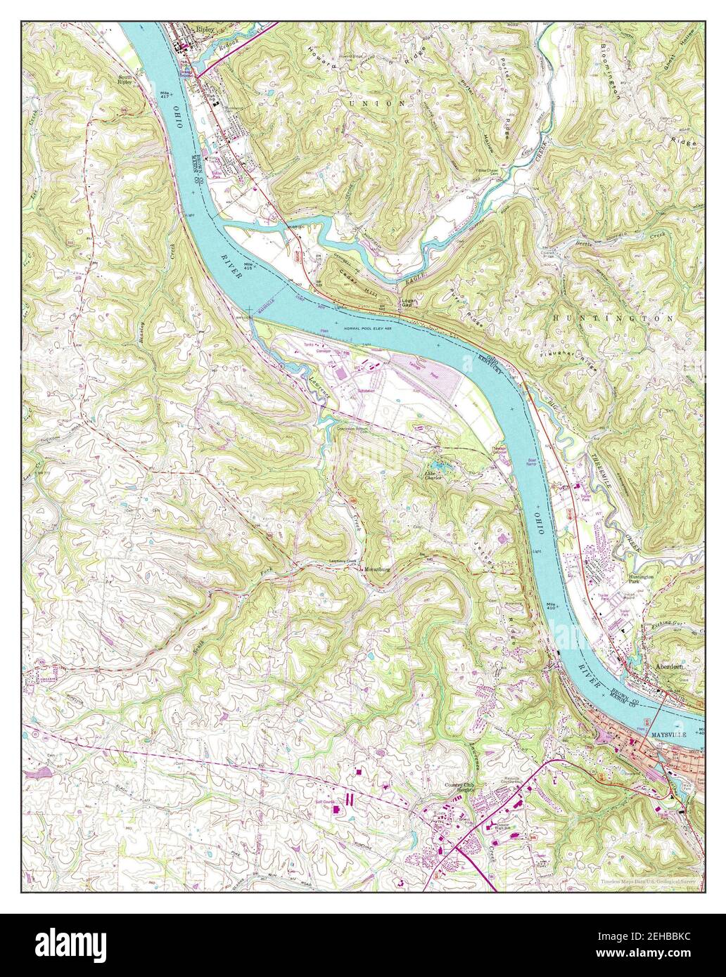 Map of maysville kentucky Cut Out Stock Images & Pictures Alamy