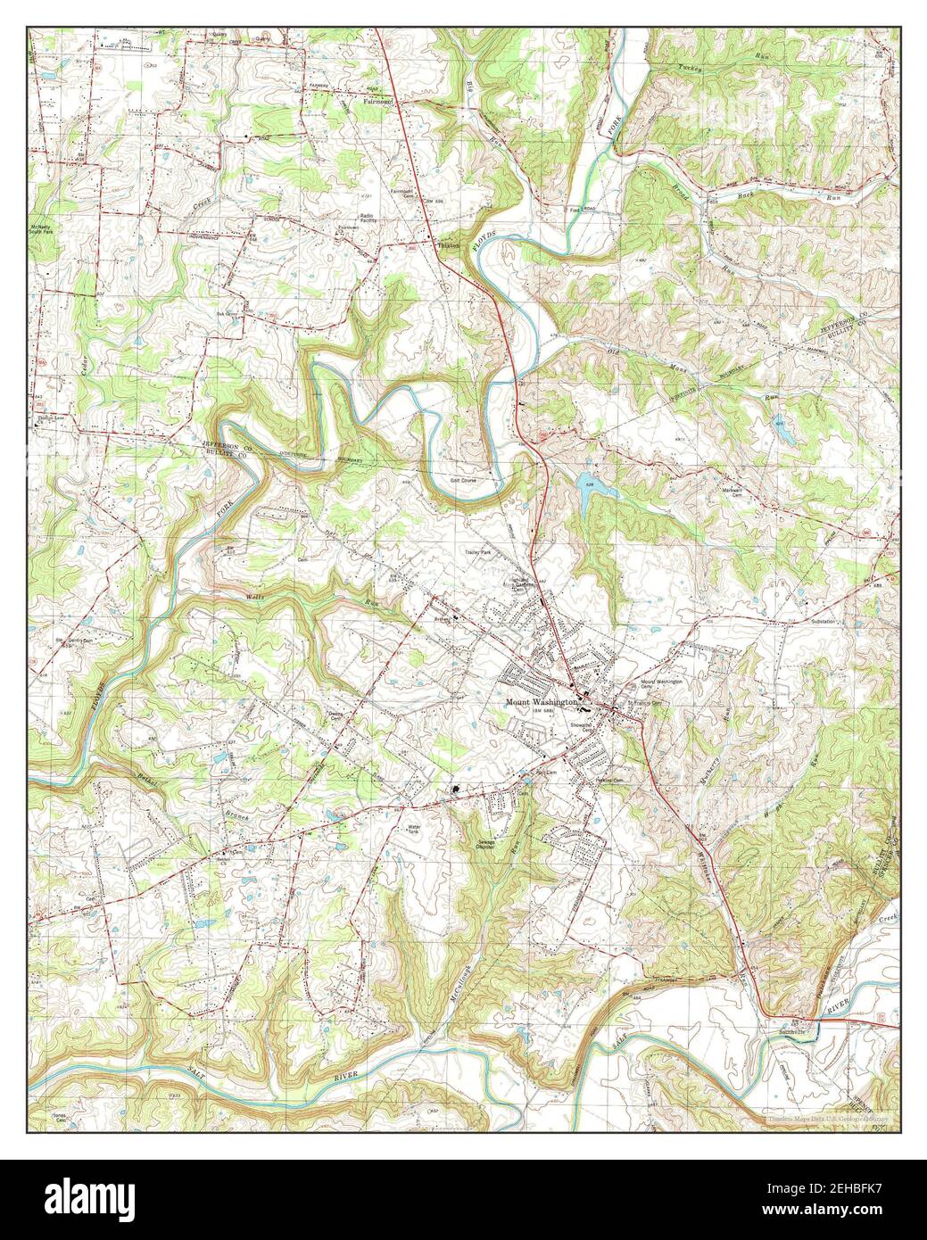 Mount washington kentucky map hires stock photography and images Alamy