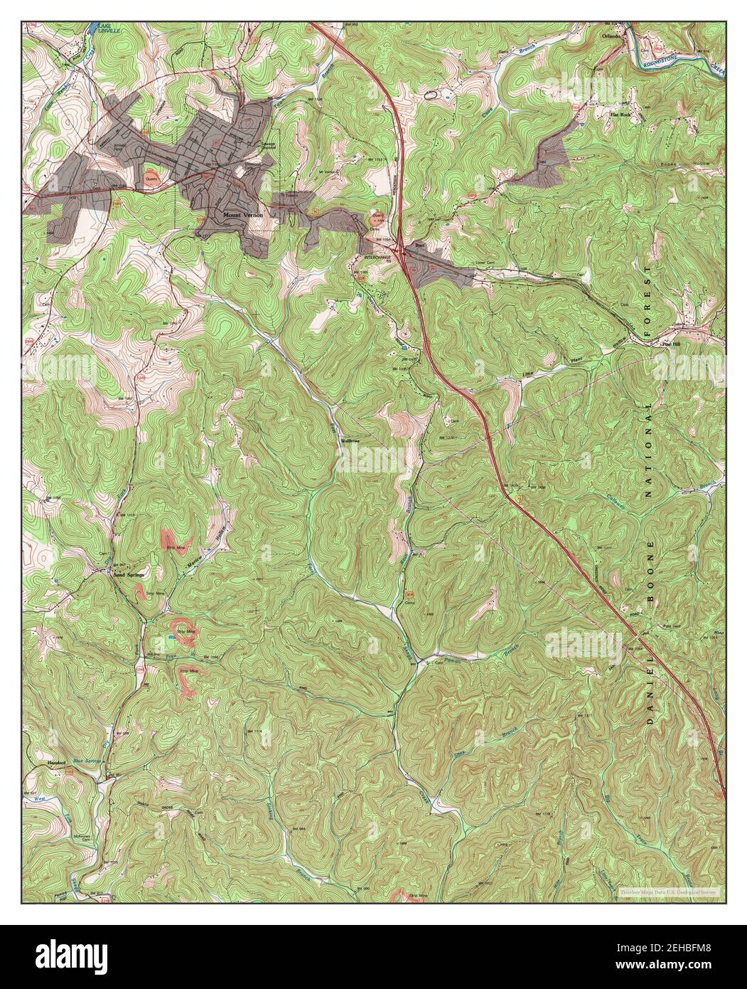 Mount Vernon, Kentucky, map 1993, 124000, United States of America by