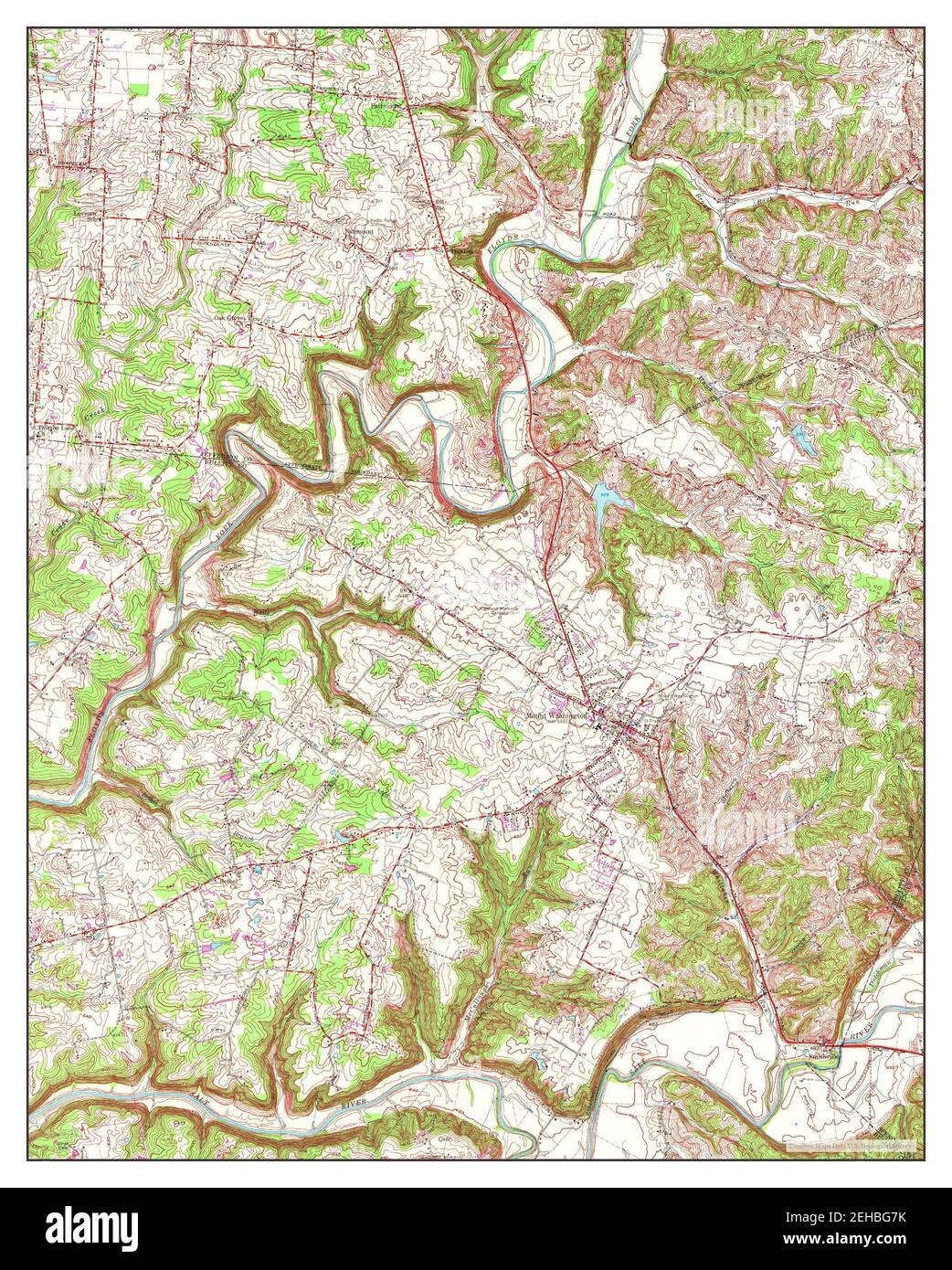 Mount Washington, Kentucky, map 1959, 124000, United States of America