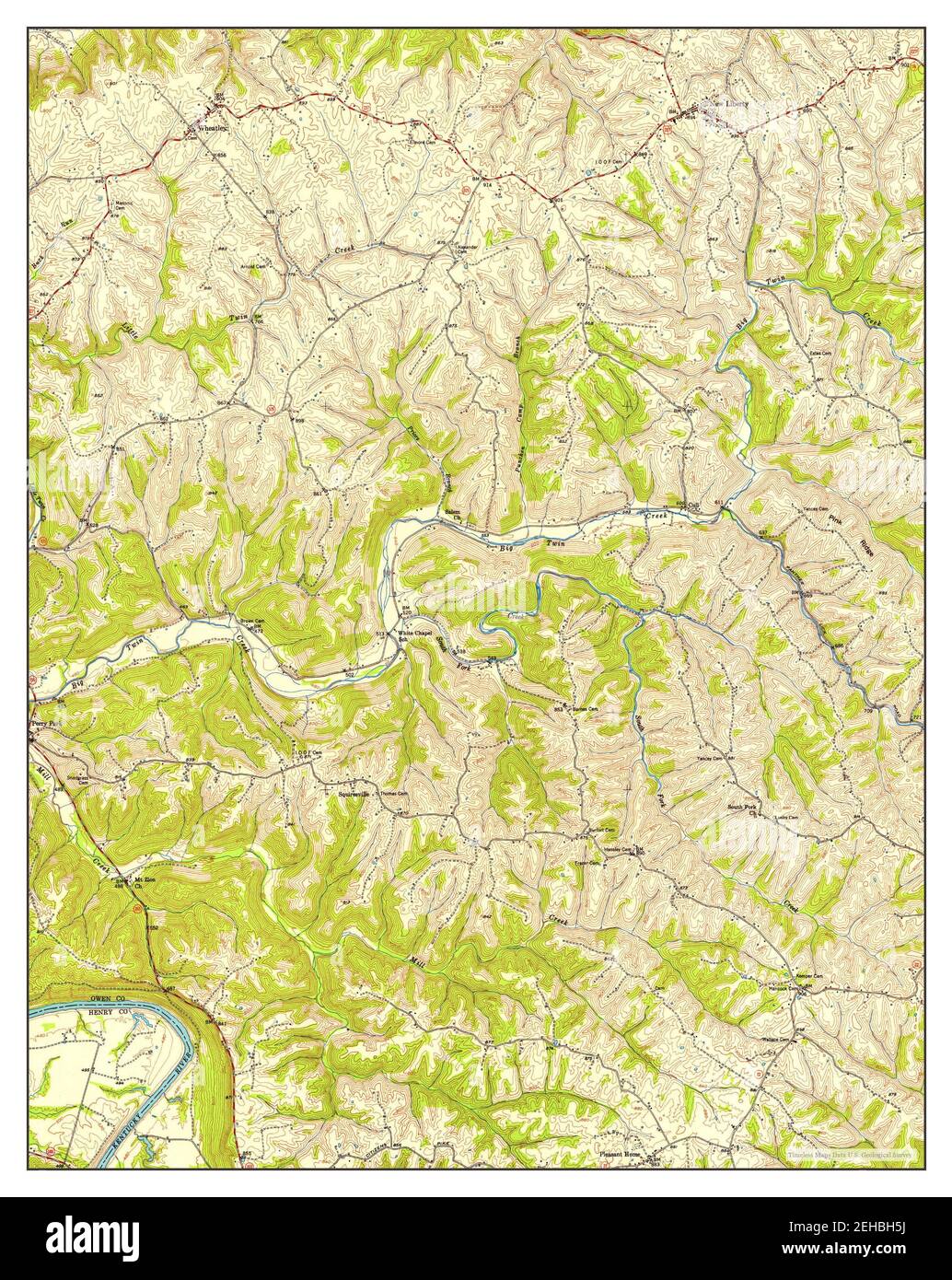 Map of liberty kentucky Cut Out Stock Images & Pictures Alamy