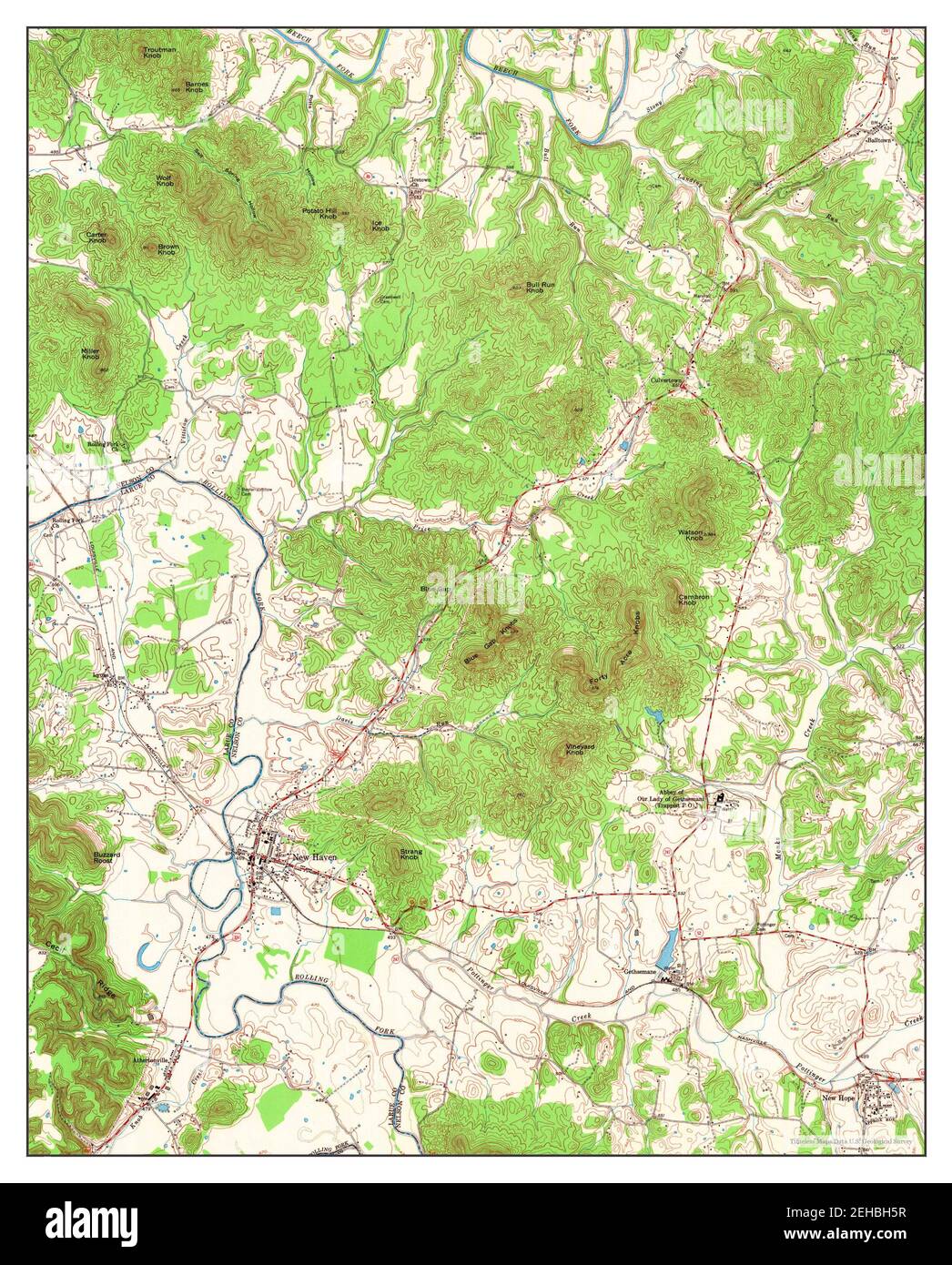 New Haven Kentucky Map New Haven, Kentucky, Map 1953, 1:24000, United States Of America By  Timeless Maps, Data U.s. Geological Survey Stock Photo - Alamy