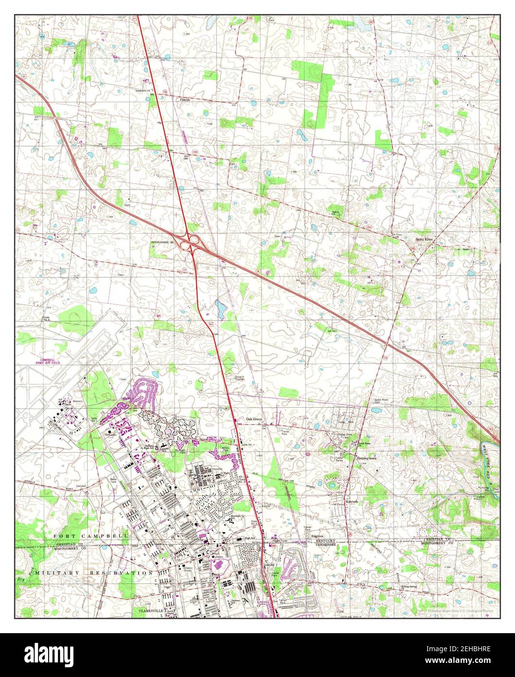 Oak Grove, Kentucky, map 1979, 124000, United States of America by