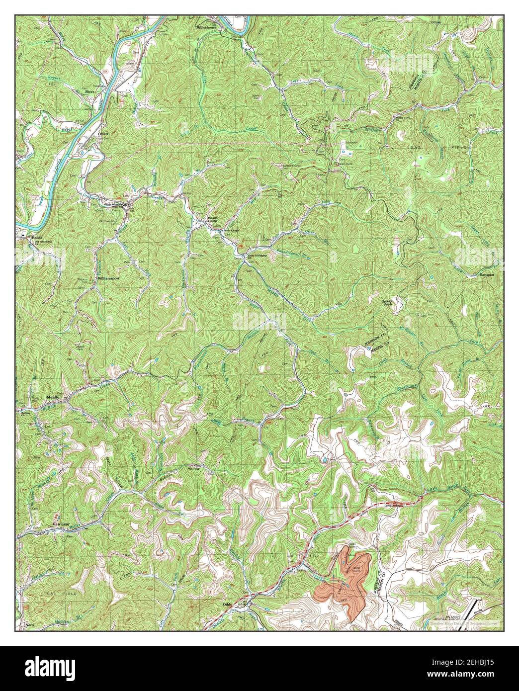 Offutt, Kentucky, map 1992, 124000, United States of America by