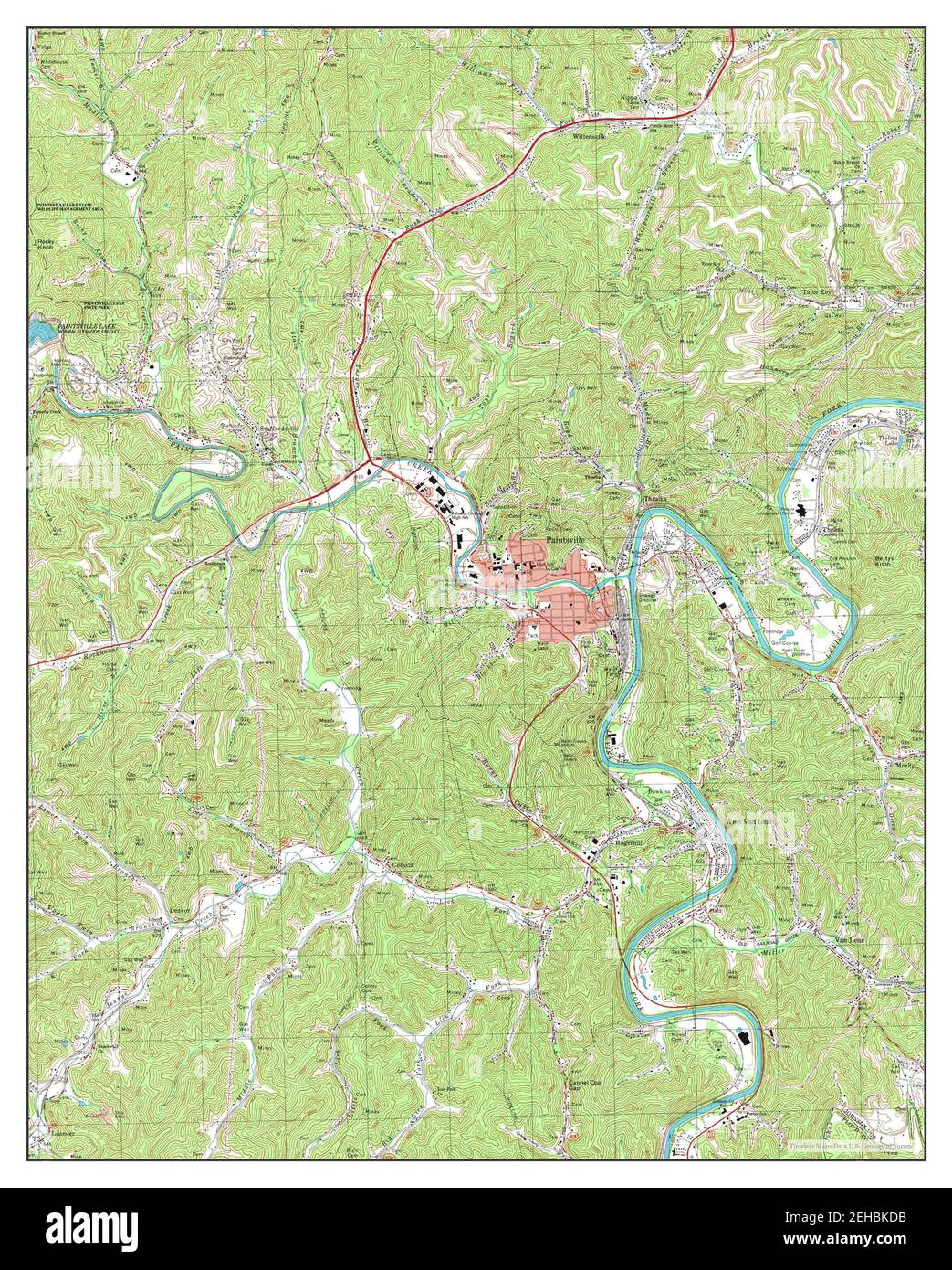 Map of paintsville Cut Out Stock Images & Pictures Alamy
