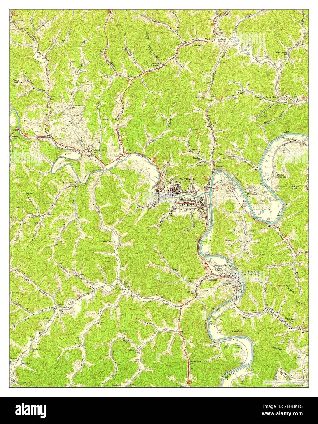 Map of paintsville hires stock photography and images Alamy