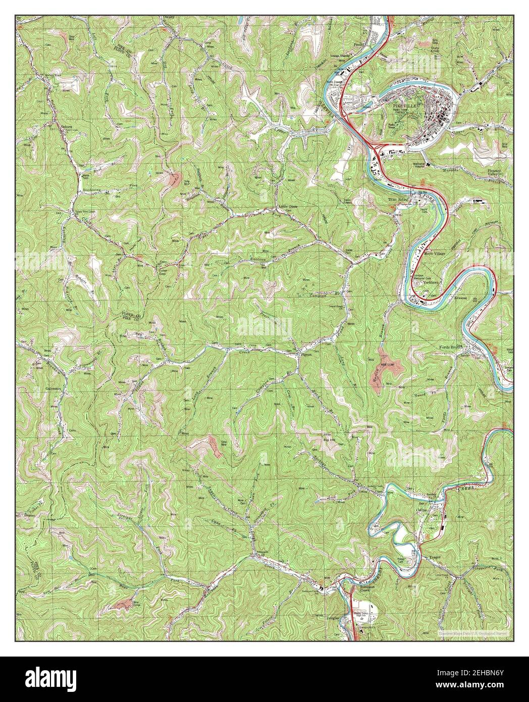 Pikeville, Kentucky, map 1992, 124000, United States of America by