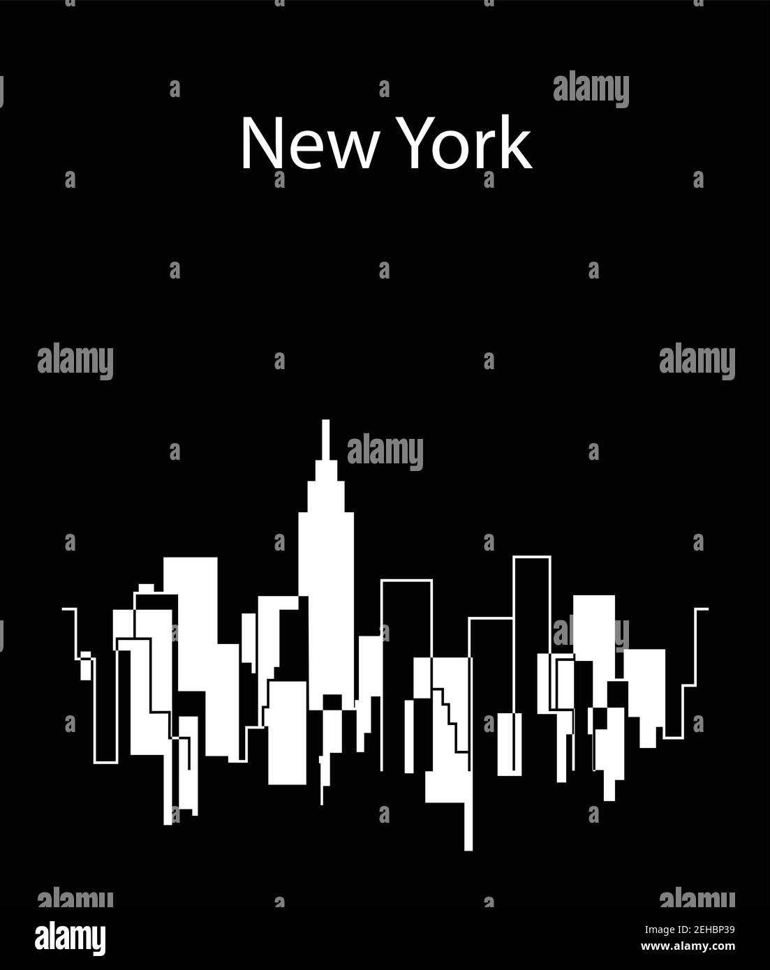 Silhouette of the Cityscape Skyline vector illustration background ...