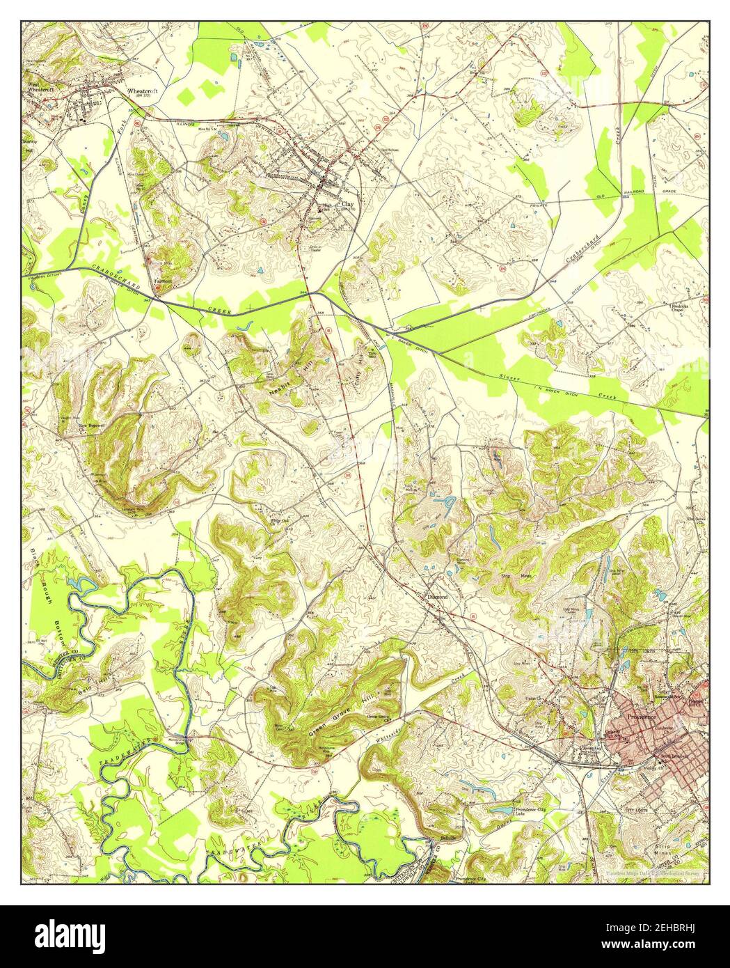 Providence, Kentucky, map 1954, 124000, United States of America by