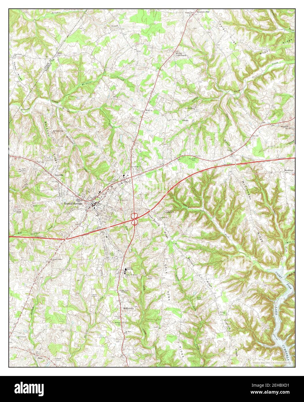 Map of russell springs Cut Out Stock Images & Pictures Alamy