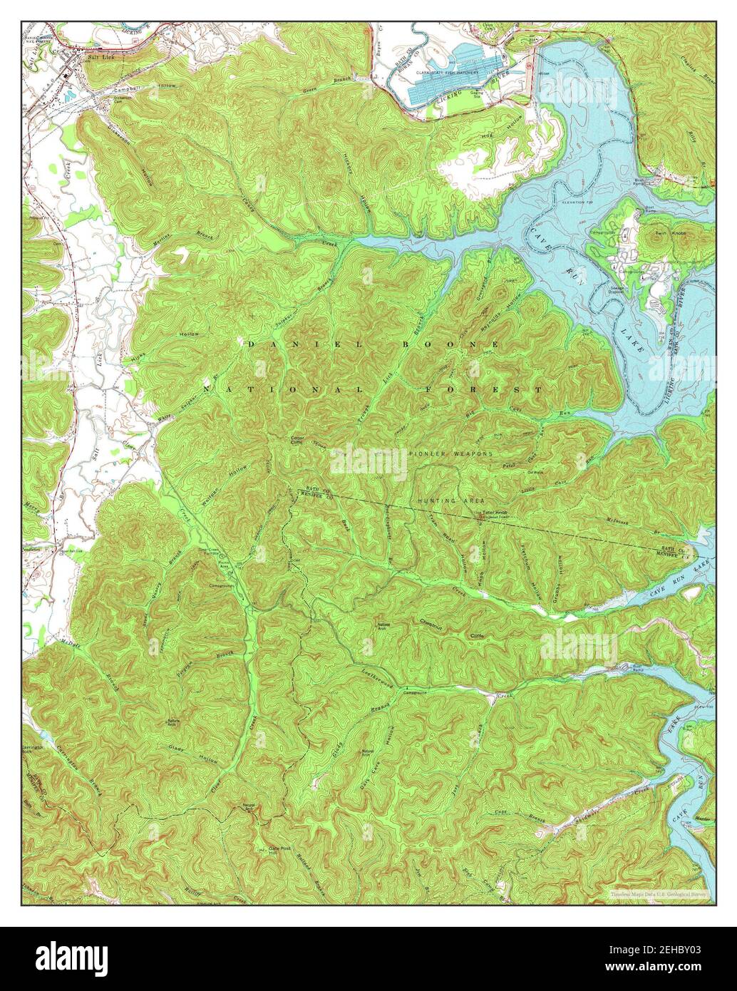 Salt Lick, Kentucky, map 1975, 124000, United States of America by Timeless Maps, data U.S