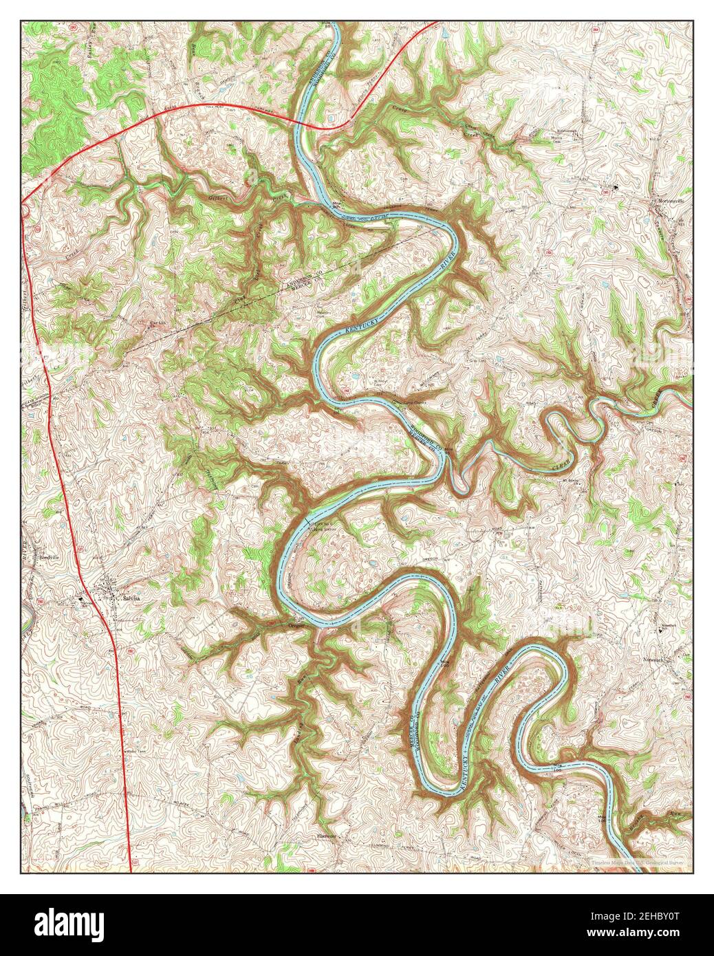 Salvisa, Kentucky, map 1967, 124000, United States of America by