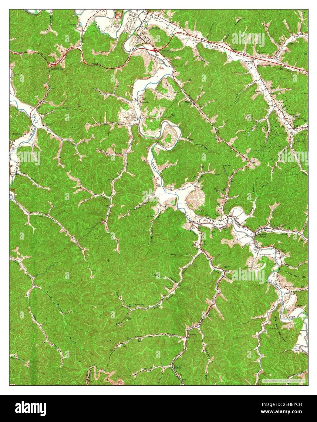 Map of salyersville hires stock photography and images Alamy