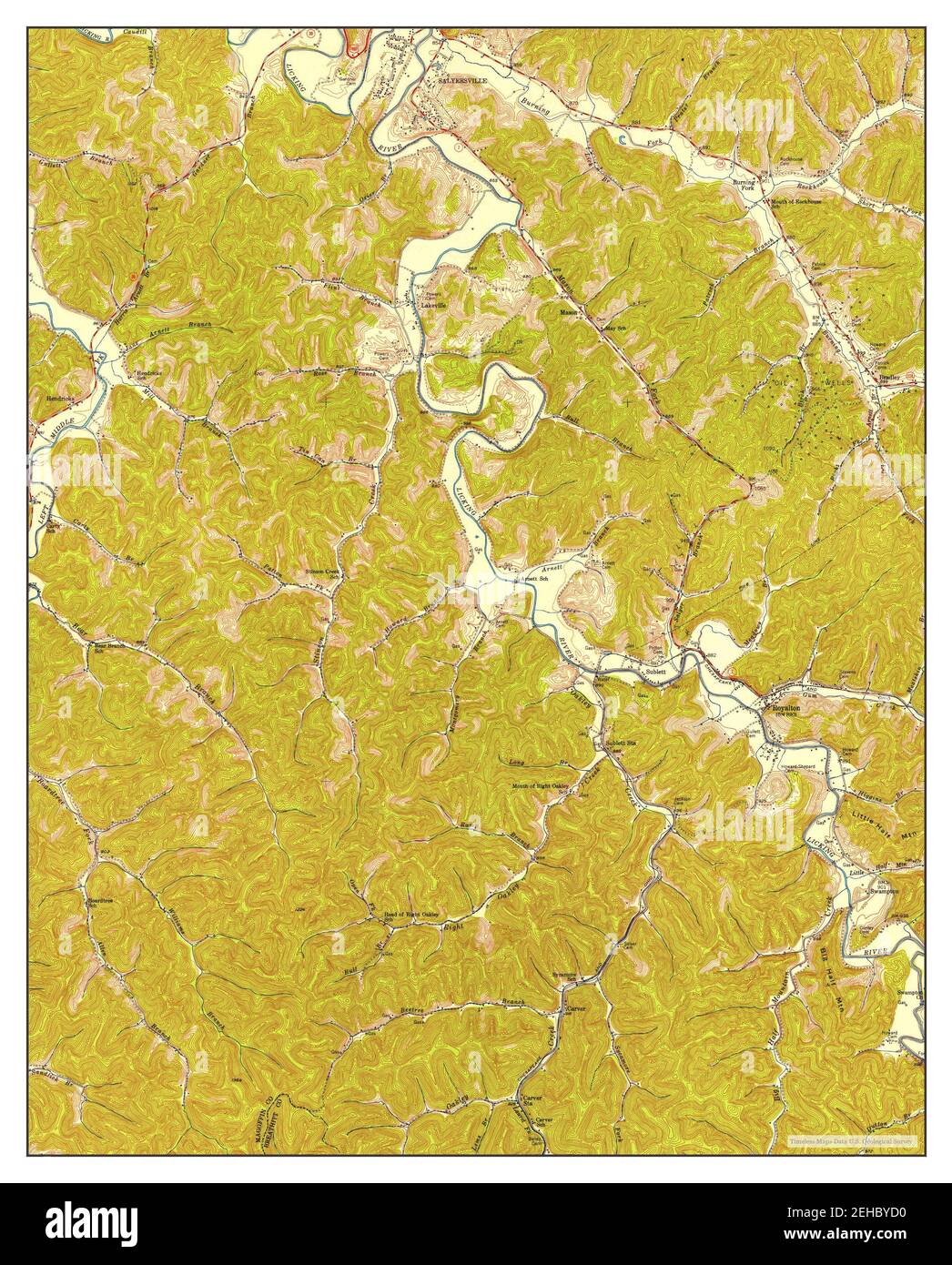 Salyersville kentucky map hires stock photography and images Alamy