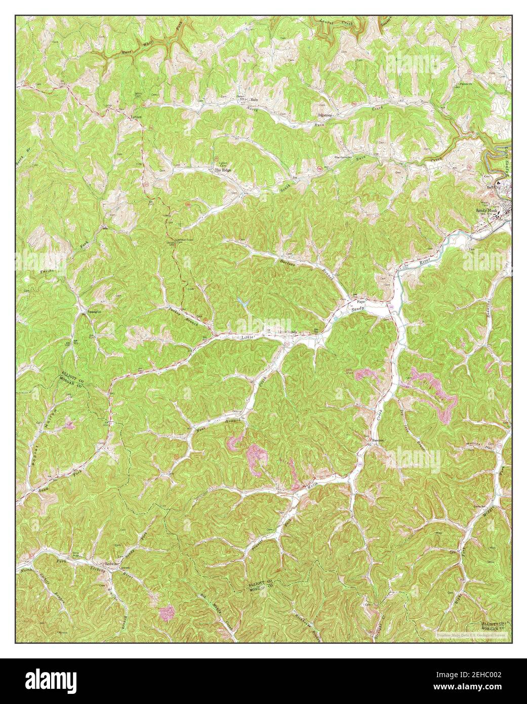 Sandy hook kentucky map hires stock photography and images Alamy