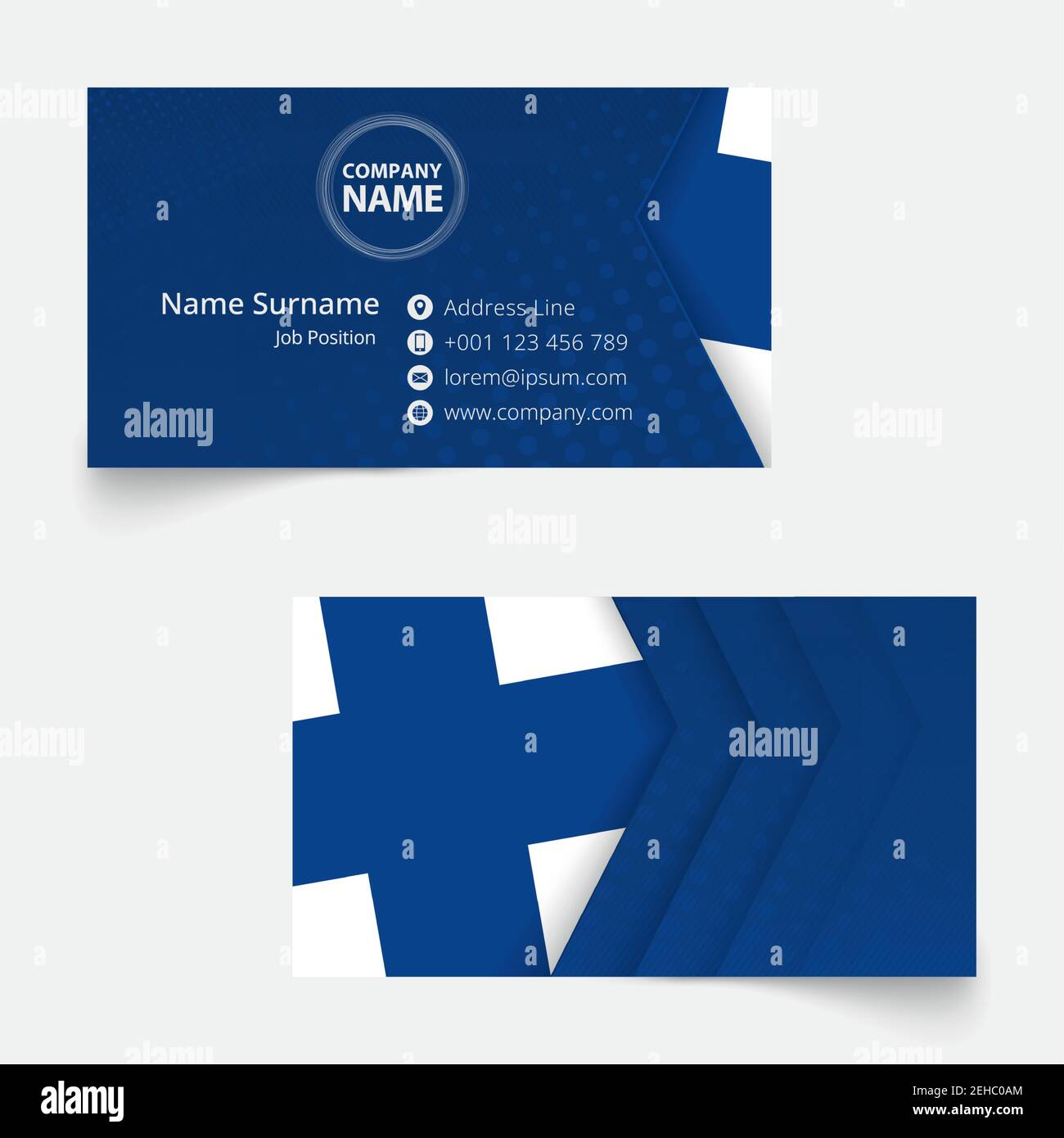 Finland Flag Business Card, standard size (90x50 mm) business card