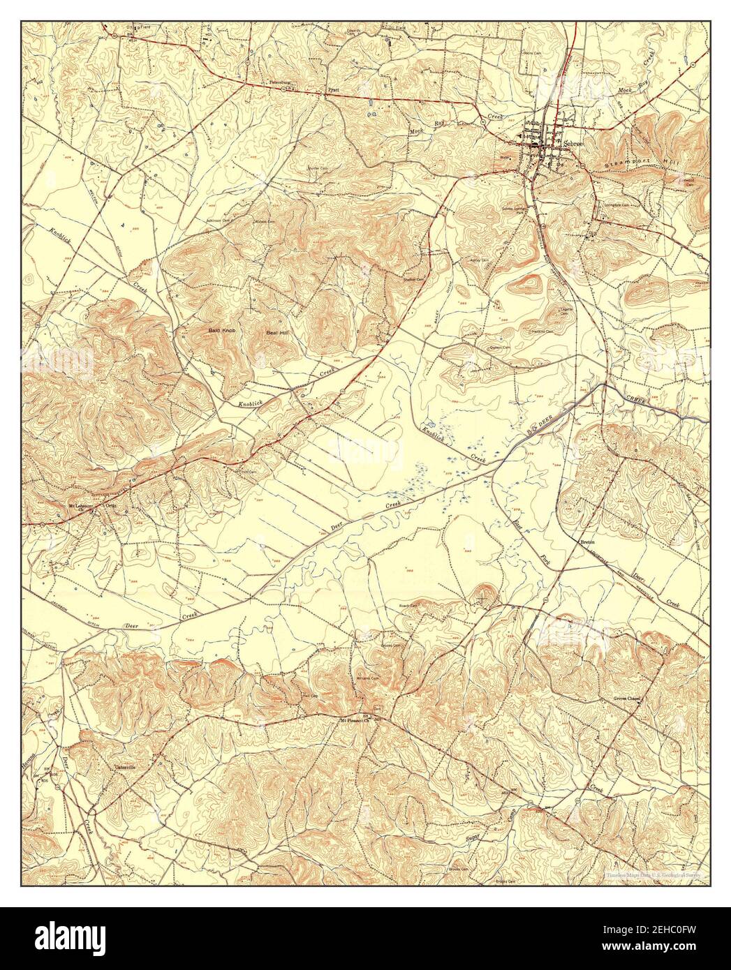 Sebree, Kentucky, map 1951, 124000, United States of America by