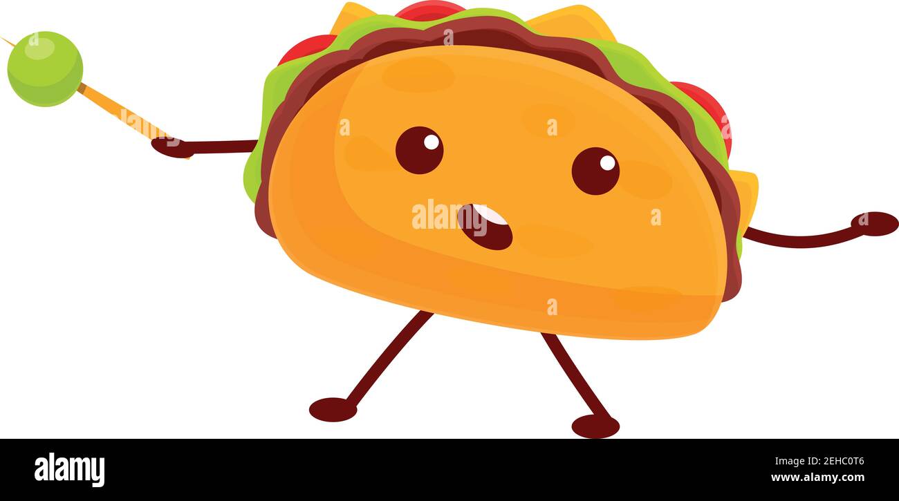 Fun taco icon. Cartoon of fun taco vector icon for web design isolated on  white background Stock Vector Image & Art - Alamy